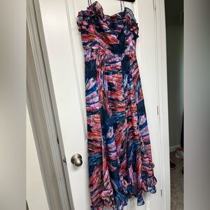 Hutch Blue and Pink Maxi Sundress for Prom